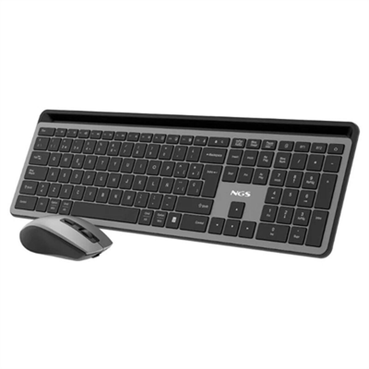 Tastiera e Mouse NGS ECLIPSEKIT Grigio QWERTY